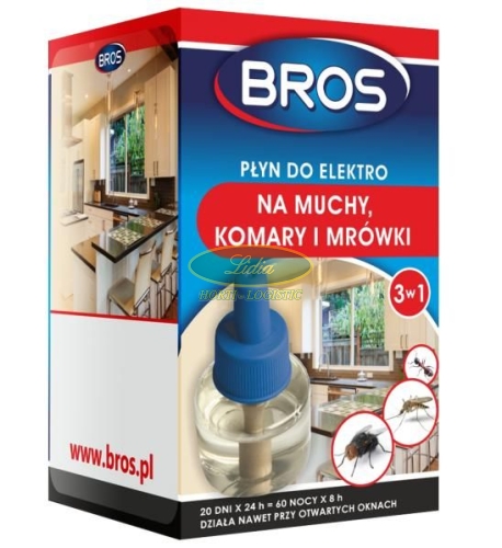 BROS PŁYN 3w1 MUCHY, KOMARY, MRÓWKI