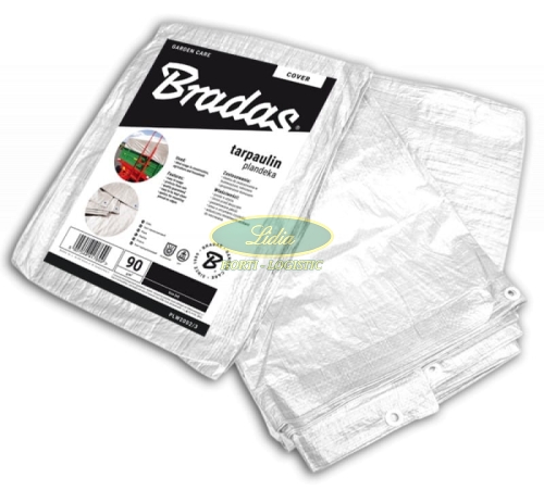 PLW901,5/2 Plandeka wzmacniana WHITE 1,5x2m 90g