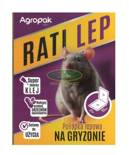 PUŁAPKA LEPOWA NA GRYZONIE RATI LEP 17x22 CM