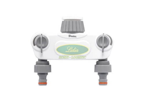 WHITE ROZDZIELACZ 2DROŻ. Z ZAW. 1"/3/4" WL-3032K