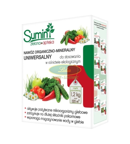 SUMIN NAWÓZ UNIWERSALNY ORGANICZNO-MINERALNY 1,2kg