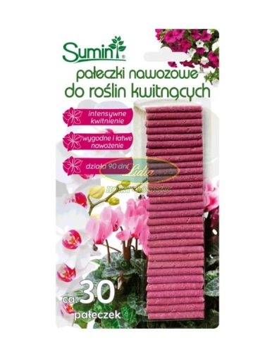 SUMIN PAŁECZKI NAWOZOWE DO ROŚLIN KWITNĄCYCH 30szt