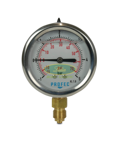 MANOMETR MEGA  63MM 10 BAR 1/4" GLICE. LIDIA