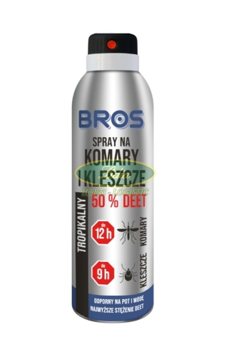 BROS PŁYN NA KLESZCZE I KOMARY 50%DEET 130ml