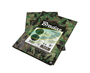 BRADAS - PLANDEKA WZMACNIANA CAMOforest 8x12m 90g