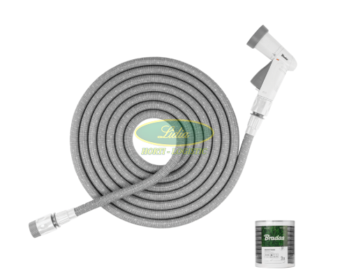 KOMPLET ZRASZAJĄCY SECRET HOSE 10m-30m SZARY