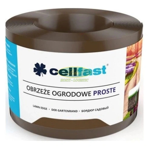 CELL - FAST - OBRZEŻE OGRODOWE PROSTE 10cmX9m BRĄZ