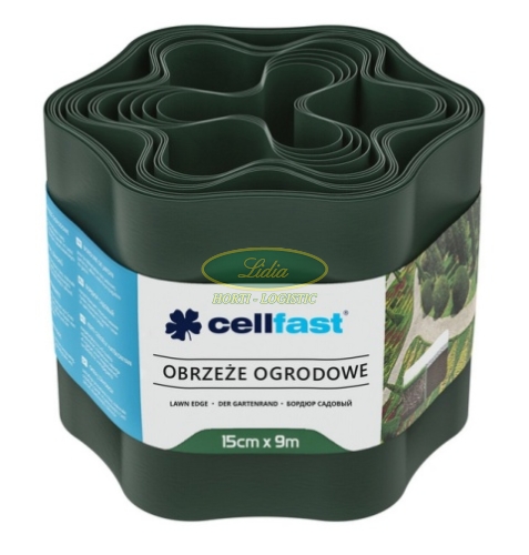CELL- FAST - OBRZEŻE OGR.15cm x 9m CIEMNA ZIELEŃ