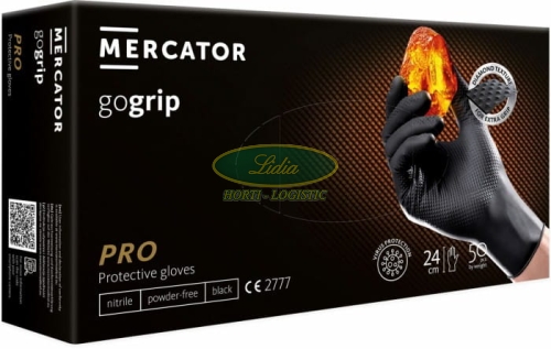 RĘKAWICE NITRYL b/p. GOGRIP BLACK S 50szt.