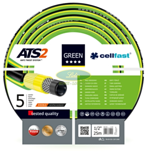WĄŻ OGRODOWY GREEN ATS 1/2" 25mb 15-100